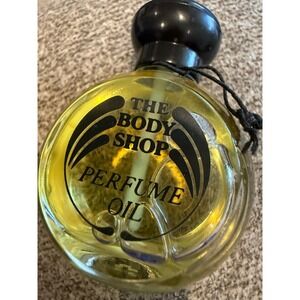The Body Shop Vintage Perfume Oil DEWBERRY Glass Round Bottle Rare 90s NEW OLD